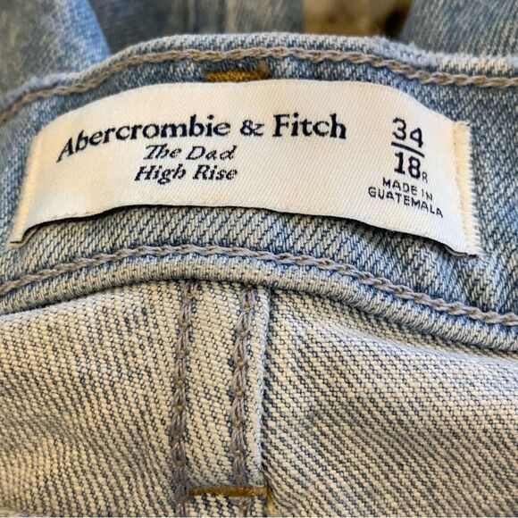 ABERCROMBIE &‎ FITCH The Dad High Rise Fold Over Waist Size 18R - Picture 6 of 11